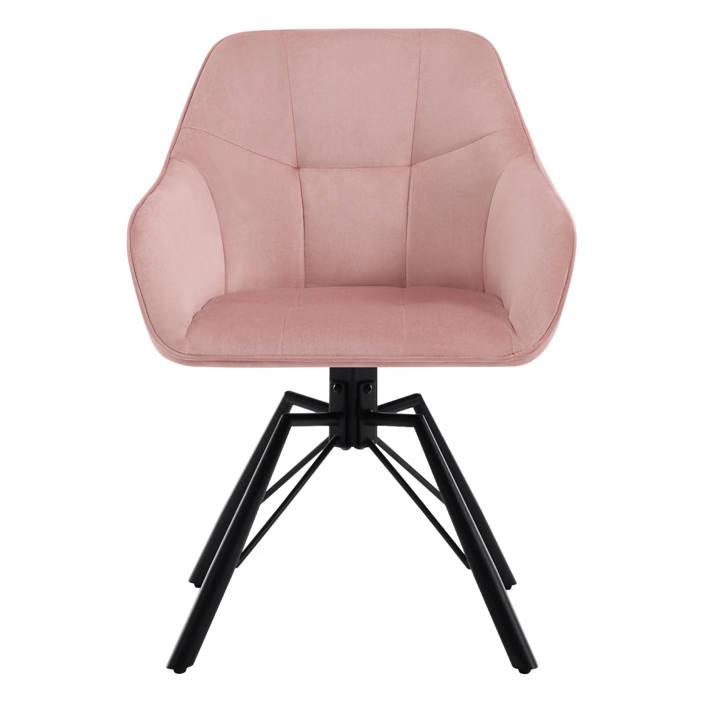 Chaise de salle à manger pivotante 2 pcs – Chaise de cuisine rembourrée confortable avec accoudoirs et dossier