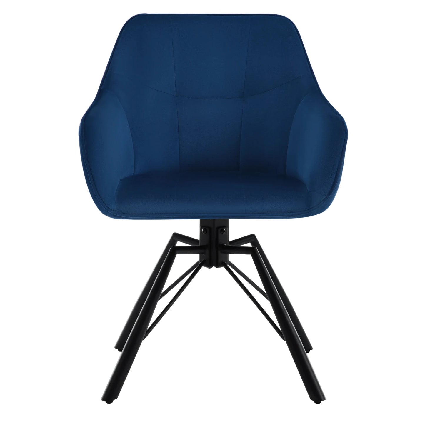 Chaise de salle à manger pivotante 2 pcs – Chaise de cuisine rembourrée confortable avec accoudoirs et dossier