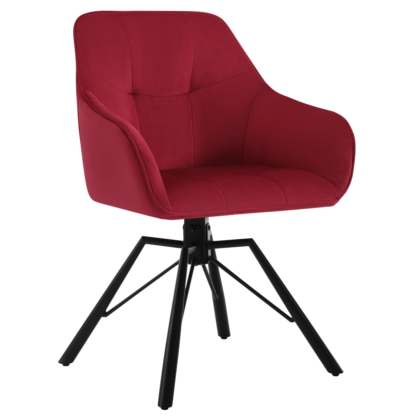 Chaise de salle à manger pivotante 2 pcs – Chaise de cuisine rembourrée confortable avec accoudoirs et dossier