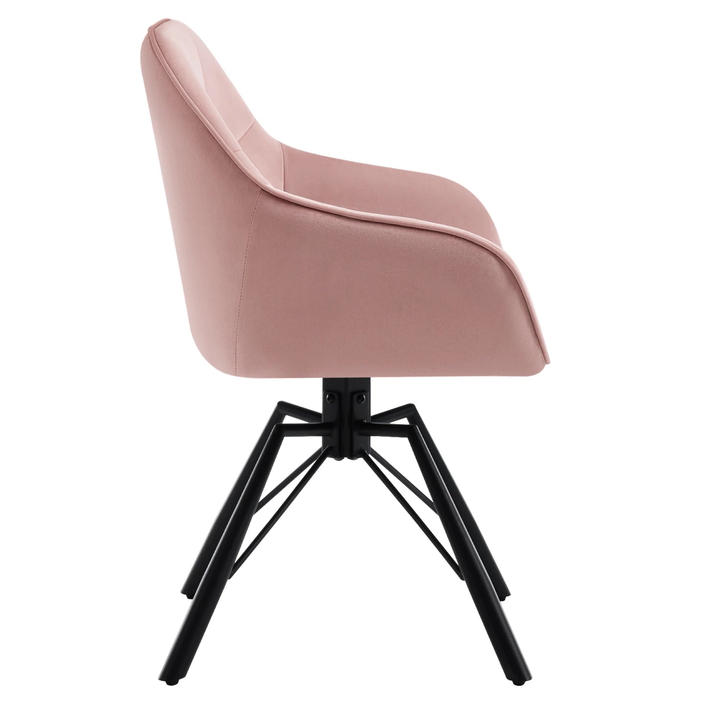 Chaise de salle à manger pivotante 2 pcs – Chaise de cuisine rembourrée confortable avec accoudoirs et dossier
