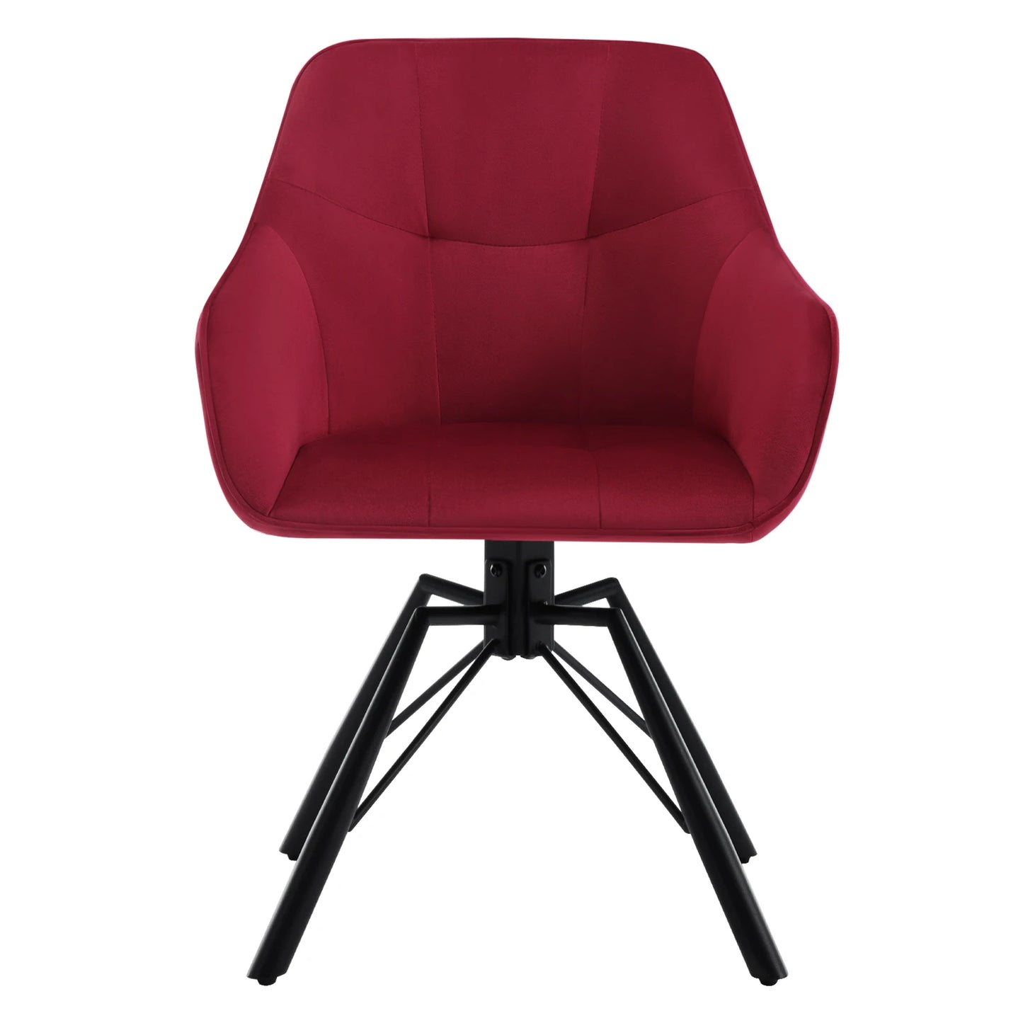 Chaise de salle à manger pivotante 2 pcs – Chaise de cuisine rembourrée confortable avec accoudoirs et dossier