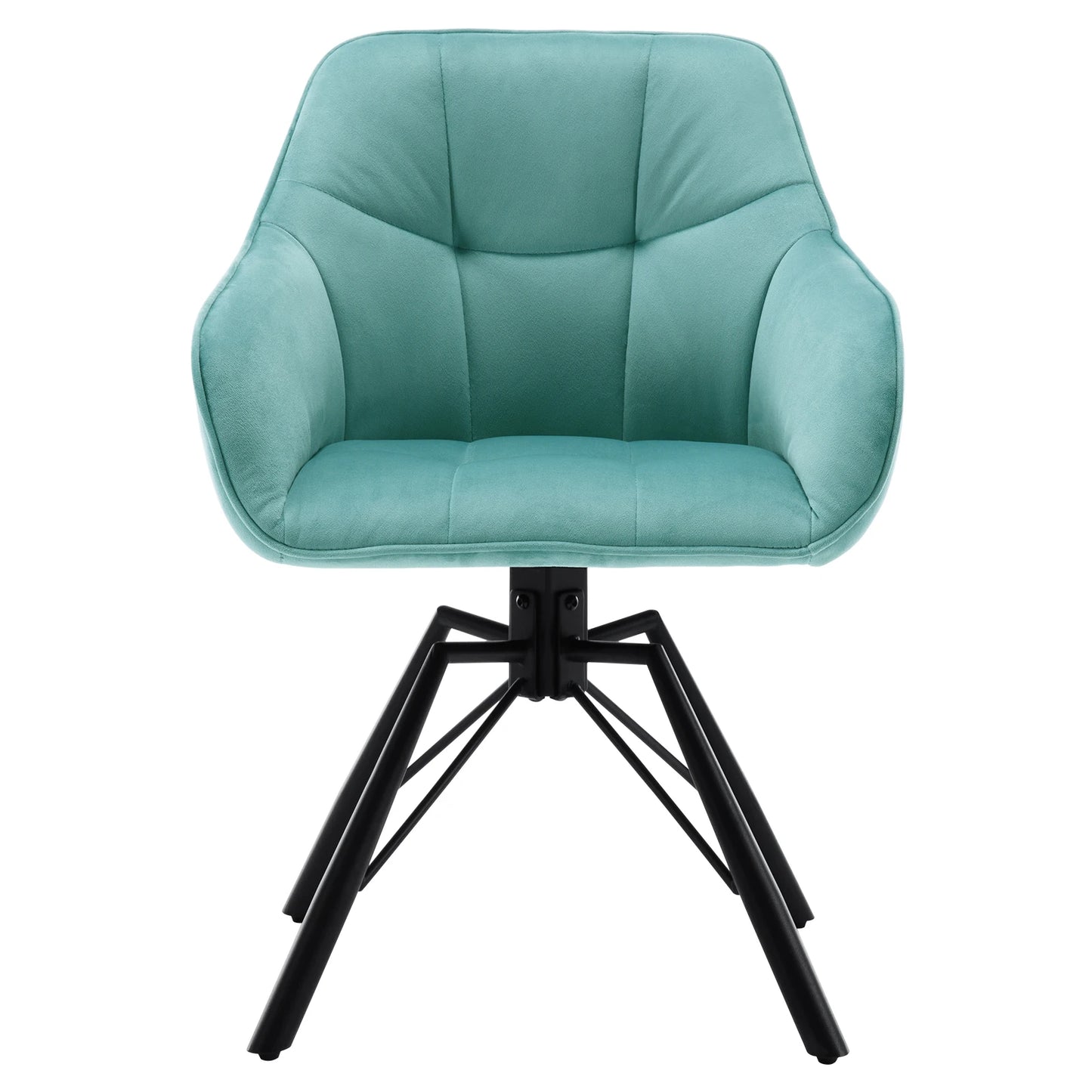 Chaise de salle à manger pivotante 2 pcs – Chaise de cuisine rembourrée confortable avec accoudoirs et dossier