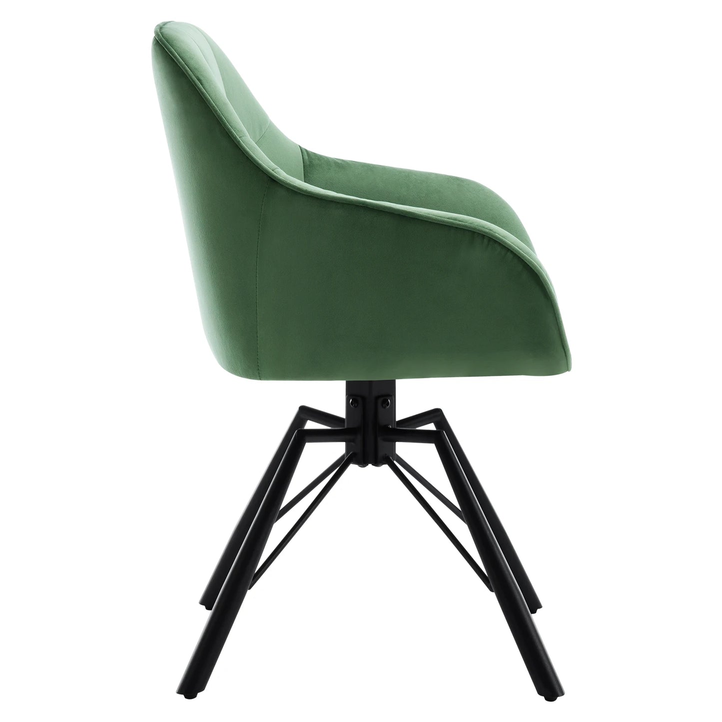 Chaise de salle à manger pivotante 2 pcs – Chaise de cuisine rembourrée confortable avec accoudoirs et dossier