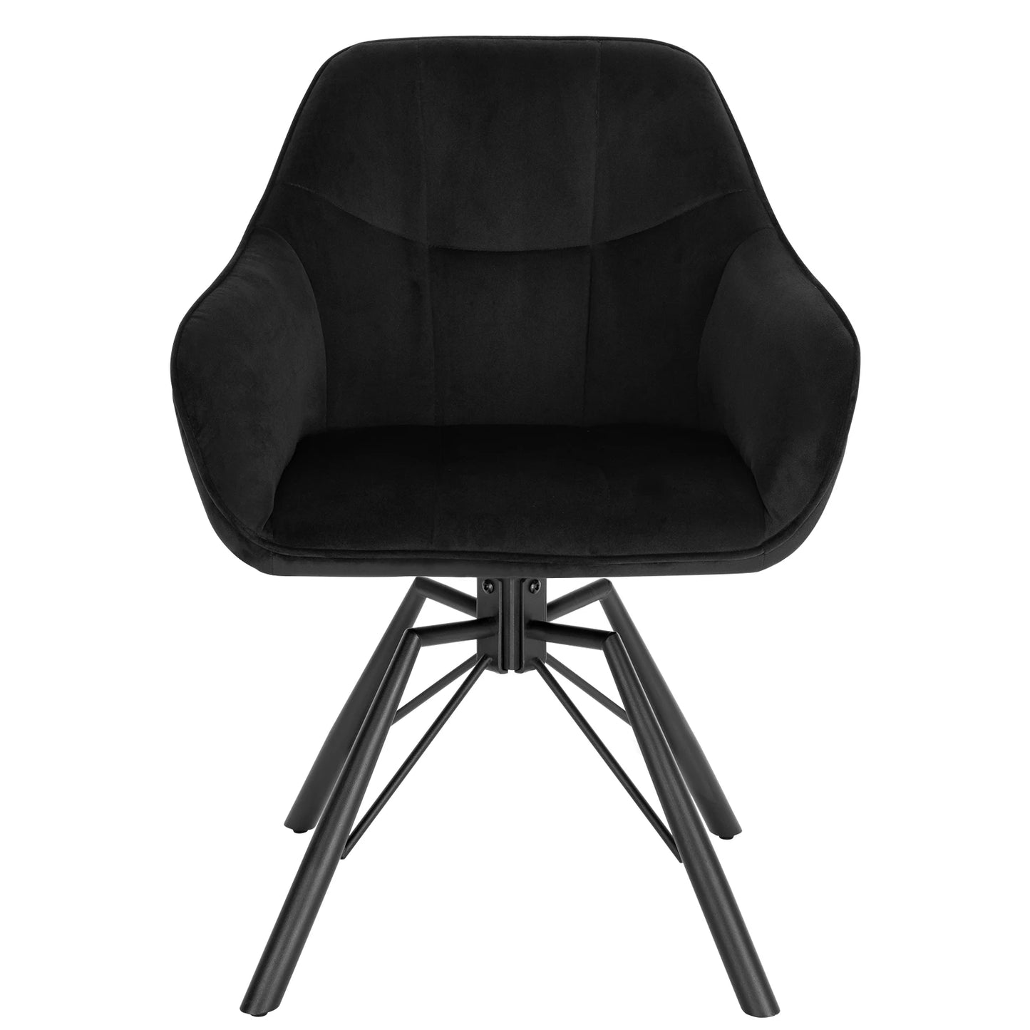 Chaise de salle à manger pivotante 2 pcs – Chaise de cuisine rembourrée confortable avec accoudoirs et dossier