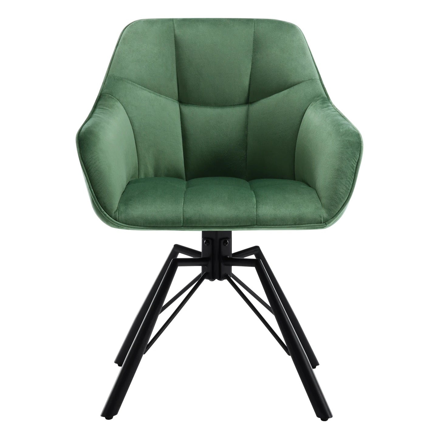 Chaise de salle à manger pivotante 2 pcs – Chaise de cuisine rembourrée confortable avec accoudoirs et dossier
