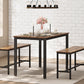 Ensemble Table à Manger 3 Pièces – Table 70 x 110 x 75 cm + 2 Bancs 30 x 97 x 50 cm