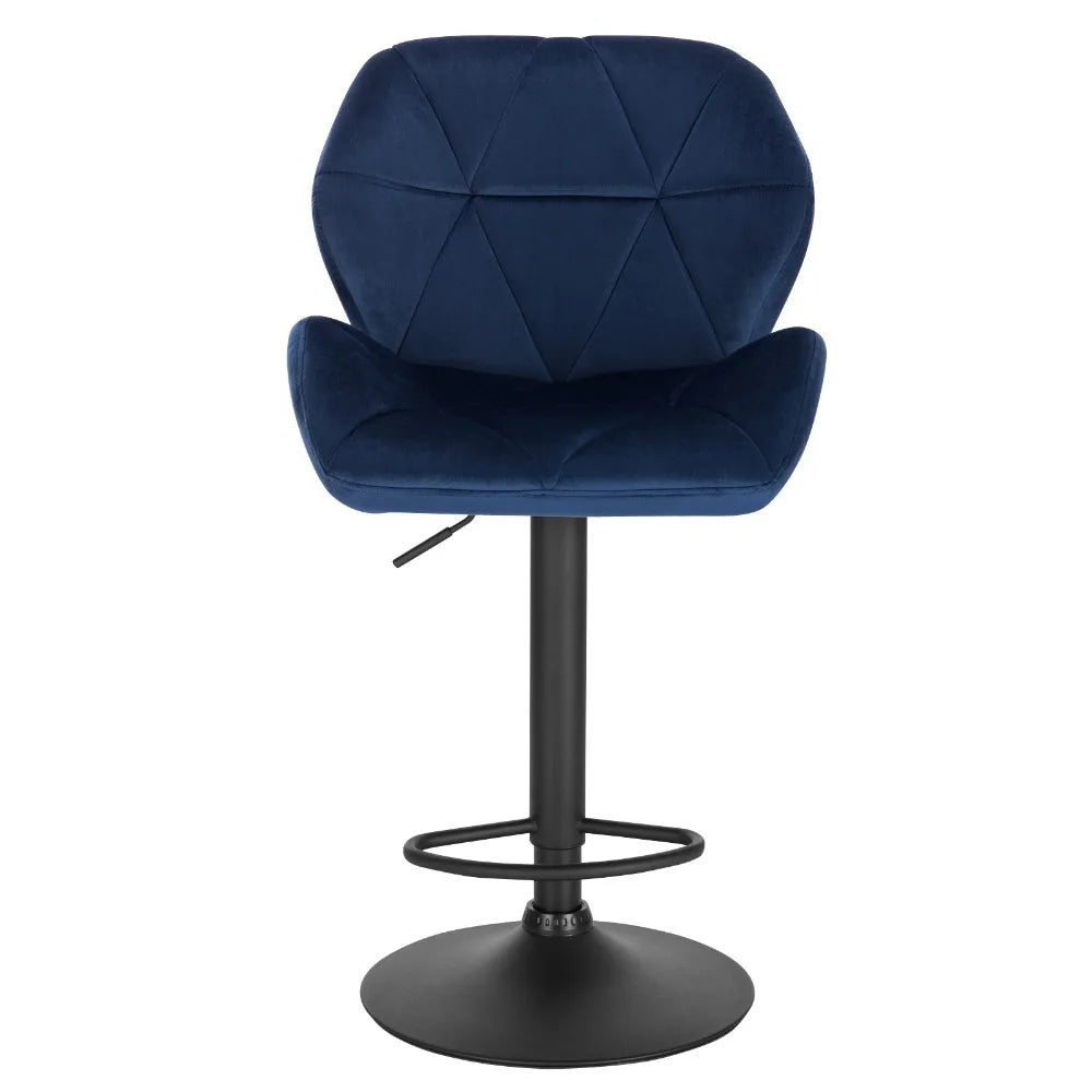 Lot de 2 tabourets de bar réglables avec assise pivotante, repose-pieds en acier