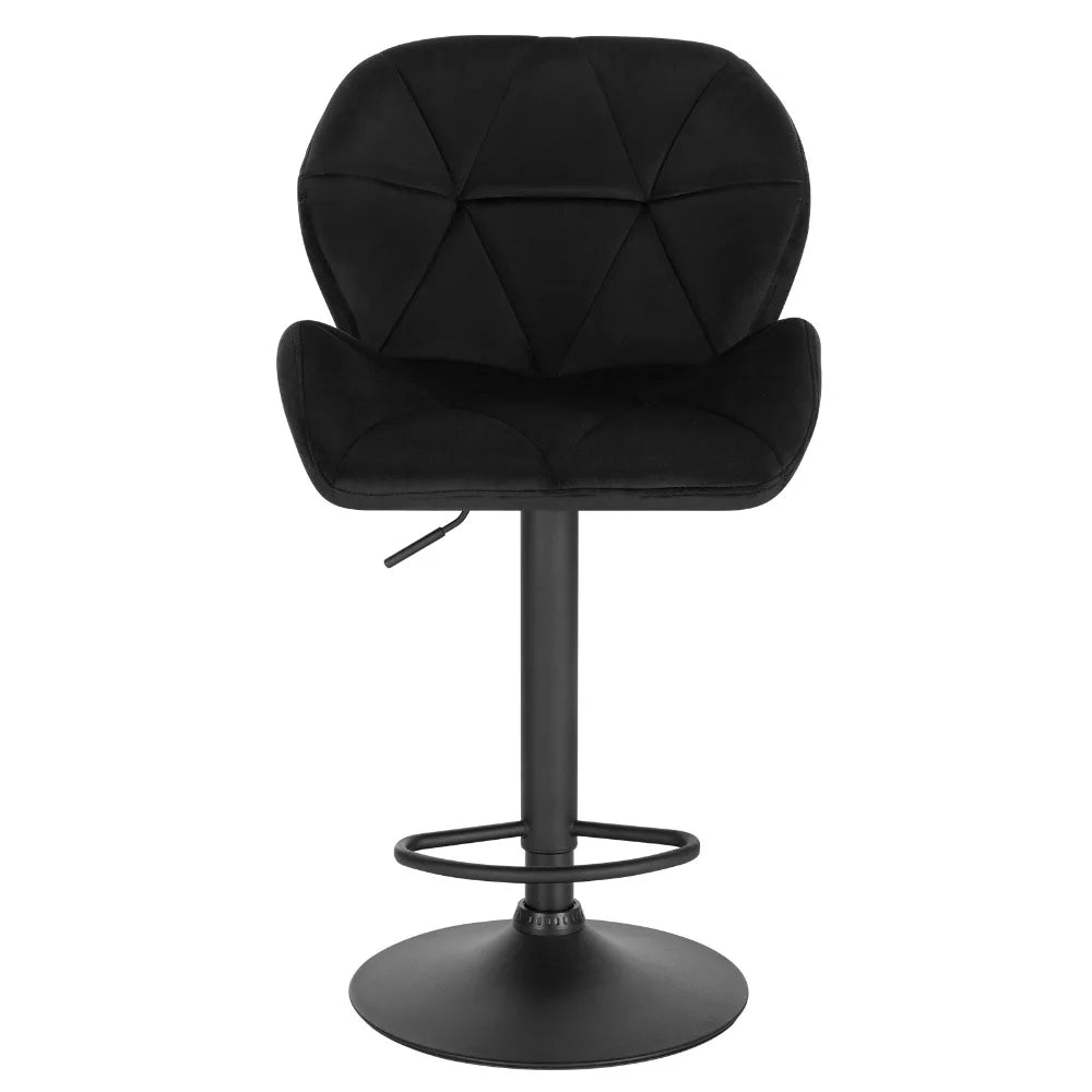 Lot de 2 tabourets de bar réglables avec assise pivotante, repose-pieds en acier