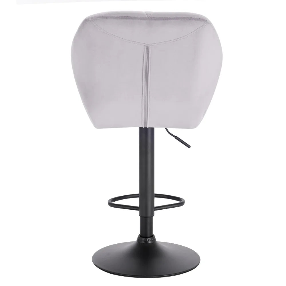 Lot de 2 tabourets de bar réglables avec assise pivotante, repose-pieds en acier