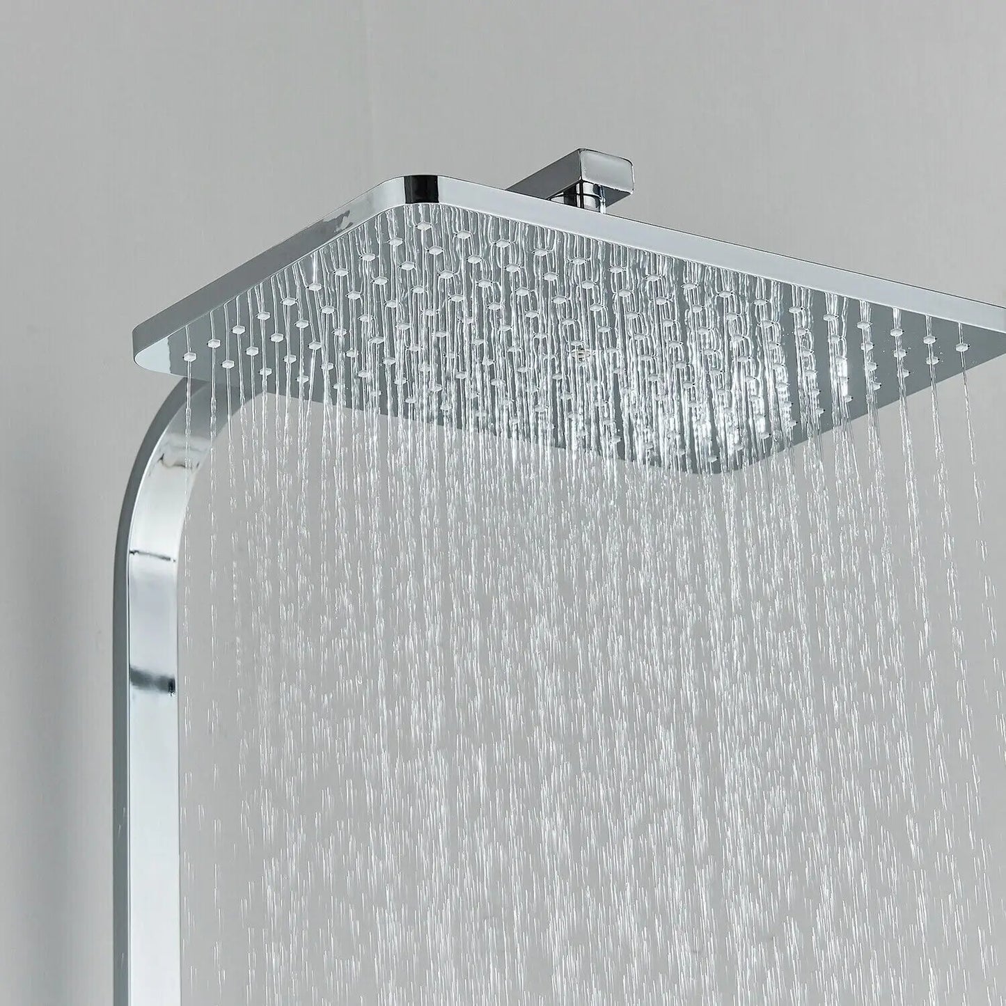 Ensemble Mitigeur de Douche en Chrome avec Robinet Baignoire, Douche Pluie