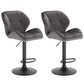 Lot de 2 tabourets de bar réglables avec assise pivotante, repose-pieds en acier
