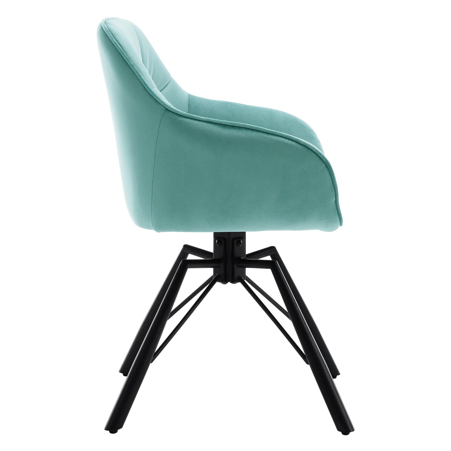 Chaise de salle à manger pivotante 2 pcs – Chaise de cuisine rembourrée confortable avec accoudoirs et dossier