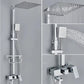 Ensemble Mitigeur de Douche en Chrome avec Robinet Baignoire, Douche Pluie
