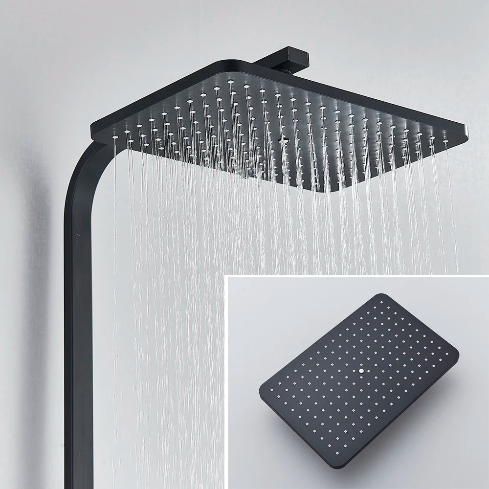 Ensemble Mitigeur de Douche en Chrome avec Robinet Baignoire, Douche Pluie