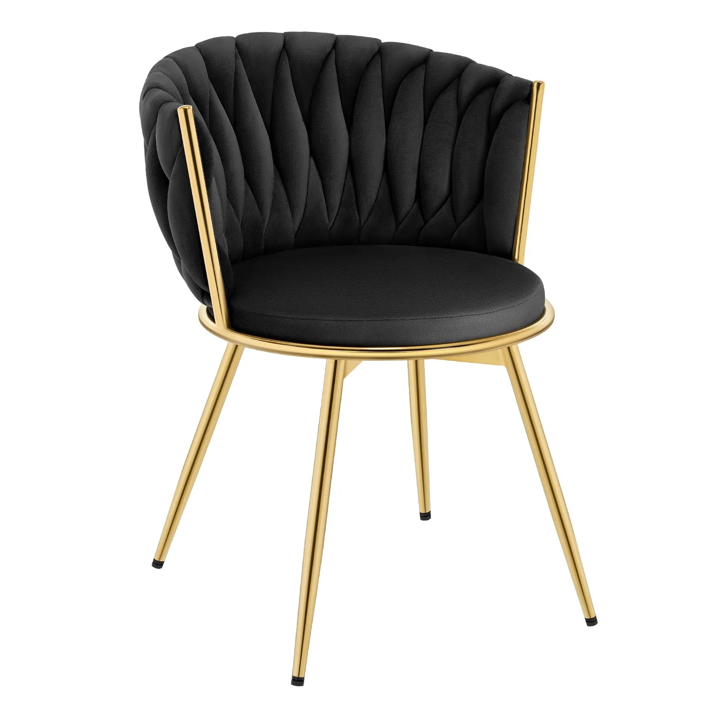 2 PCS Chaises de Salle à Manger Pivotantes en Velours avec Pieds Métalliques – Chaise Ergonomique Rotative pour Salon et Salle à Manger