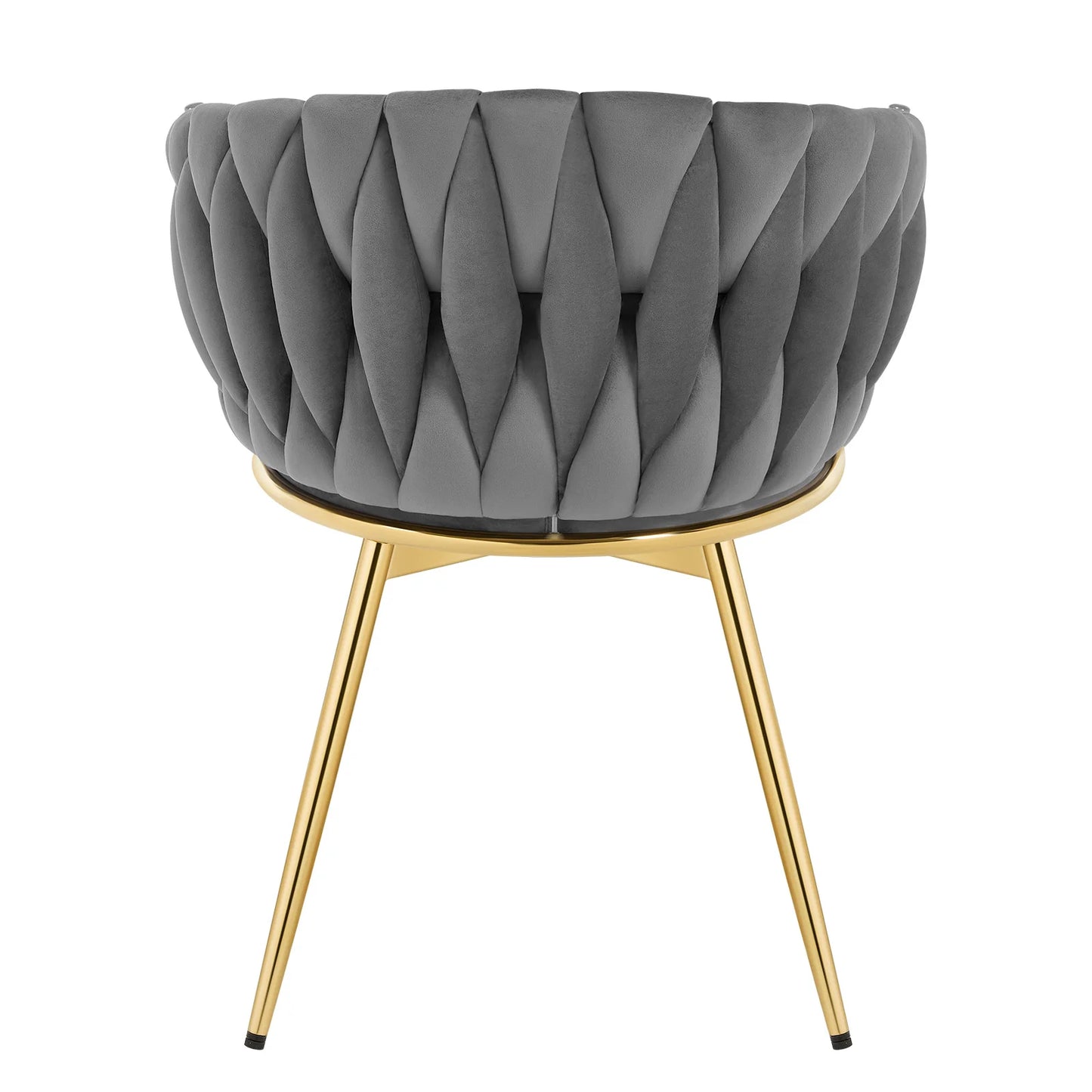 2 PCS Chaises de Salle à Manger Pivotantes en Velours avec Pieds Métalliques – Chaise Ergonomique Rotative pour Salon et Salle à Manger