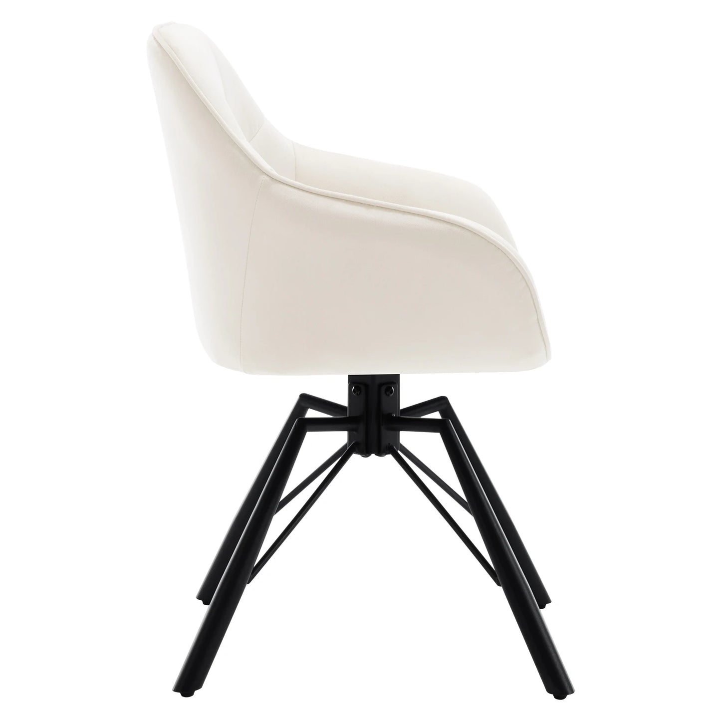 Chaise de salle à manger pivotante 2 pcs – Chaise de cuisine rembourrée confortable avec accoudoirs et dossier