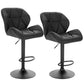 Lot de 2 tabourets de bar réglables avec assise pivotante, repose-pieds en acier