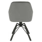 Chaise de salle à manger pivotante 2 pcs – Chaise de cuisine rembourrée confortable avec accoudoirs et dossier