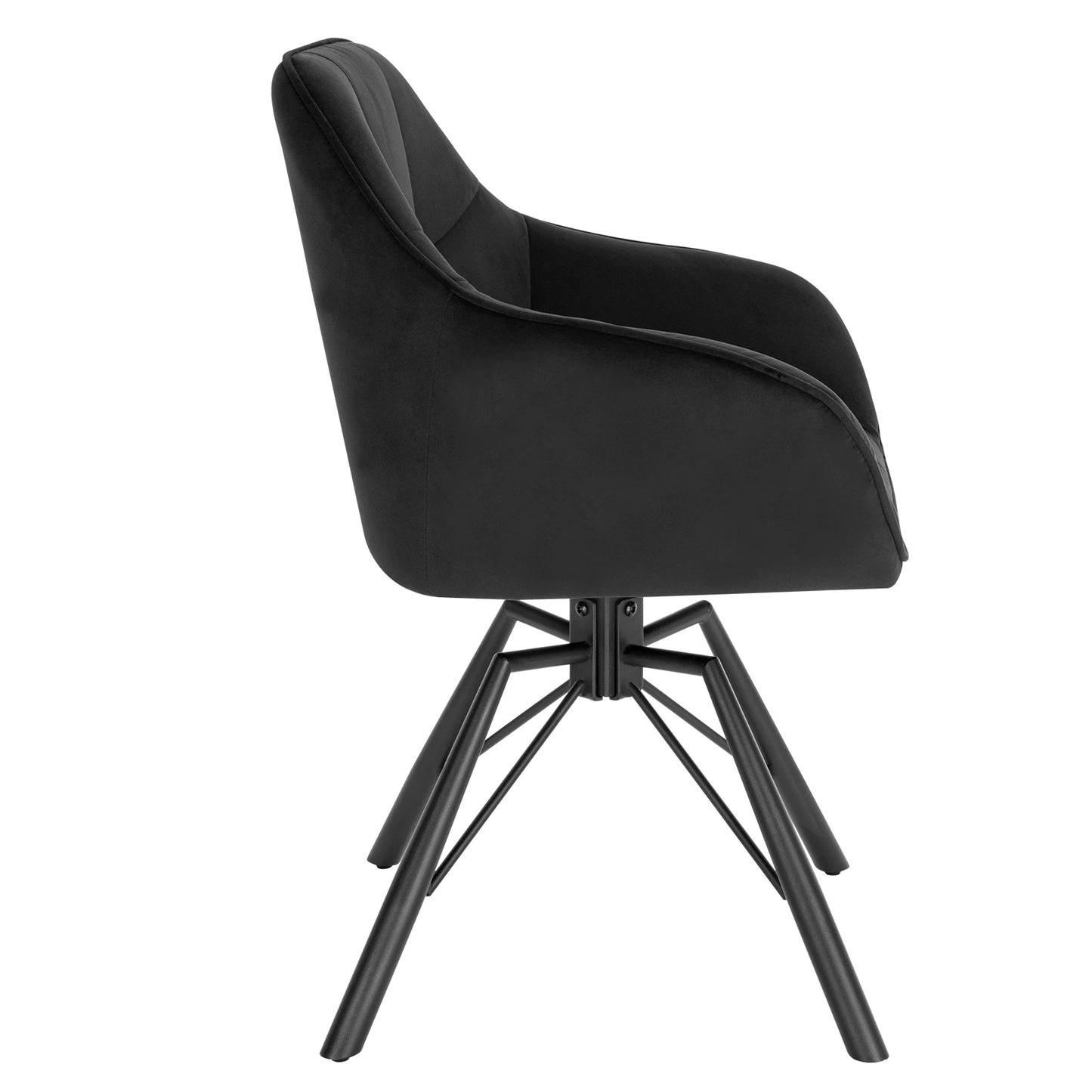 Chaise de salle à manger pivotante 2 pcs – Chaise de cuisine rembourrée confortable avec accoudoirs et dossier