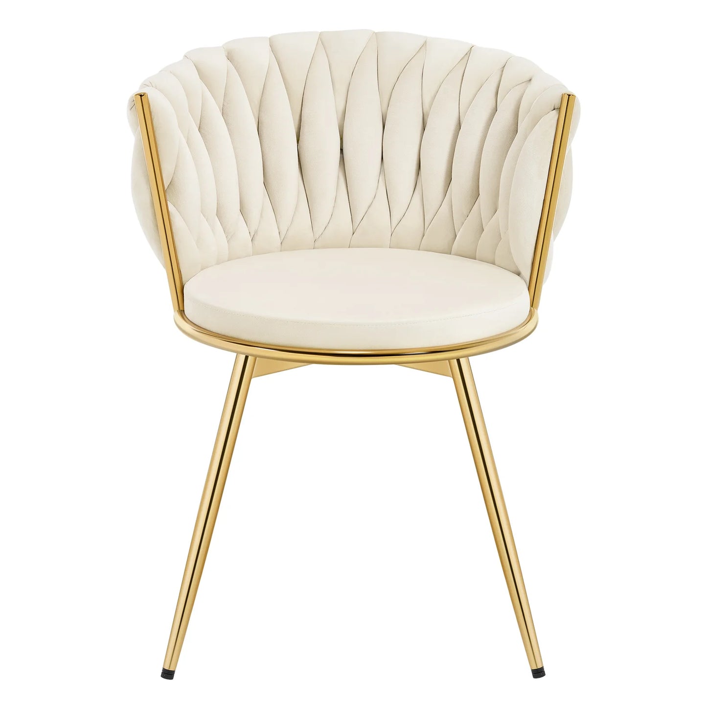 2 PCS Chaises de Salle à Manger Pivotantes en Velours avec Pieds Métalliques – Chaise Ergonomique Rotative pour Salon et Salle à Manger