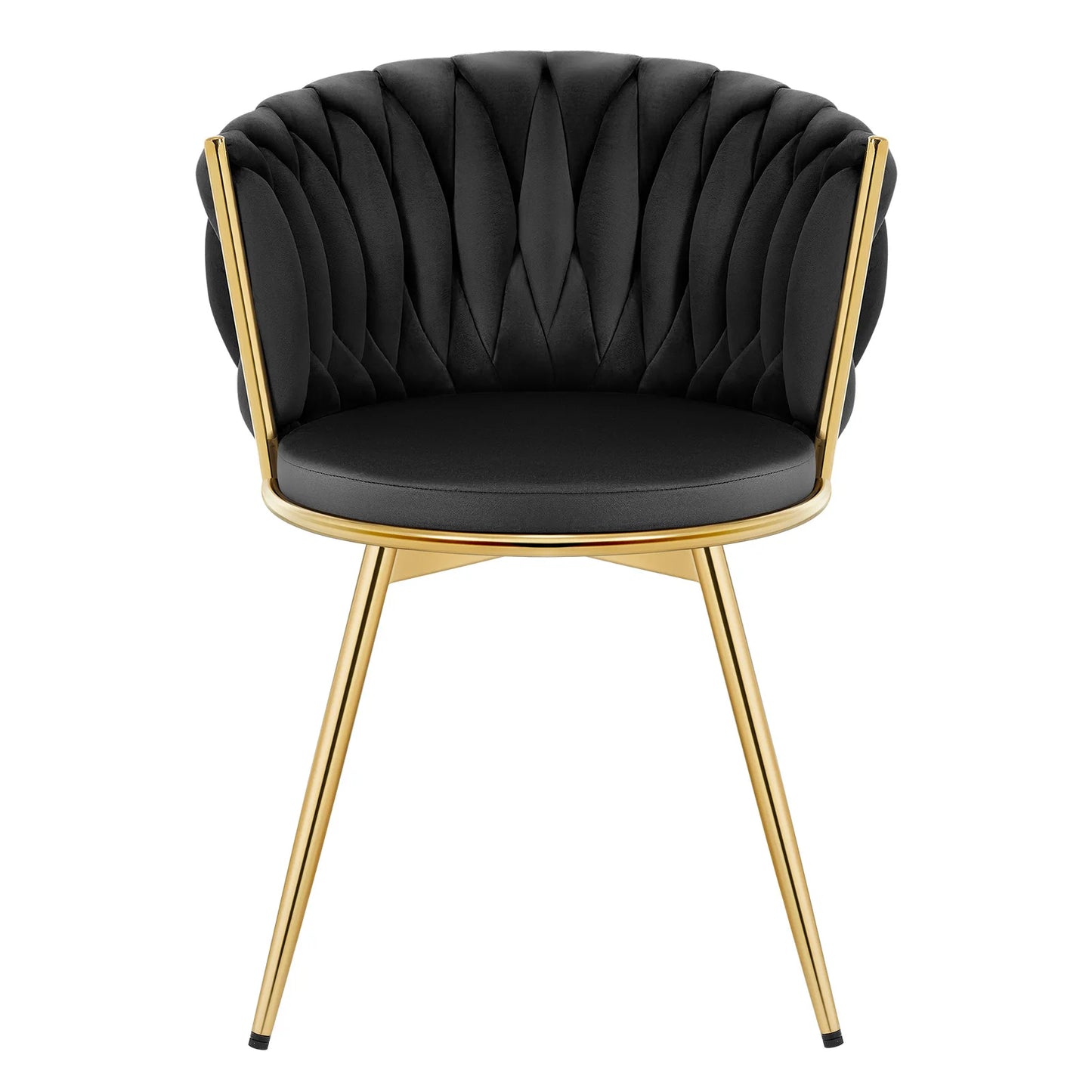 2 PCS Chaises de Salle à Manger Pivotantes en Velours avec Pieds Métalliques – Chaise Ergonomique Rotative pour Salon et Salle à Manger