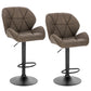 Lot de 2 tabourets de bar réglables avec assise pivotante, repose-pieds en acier
