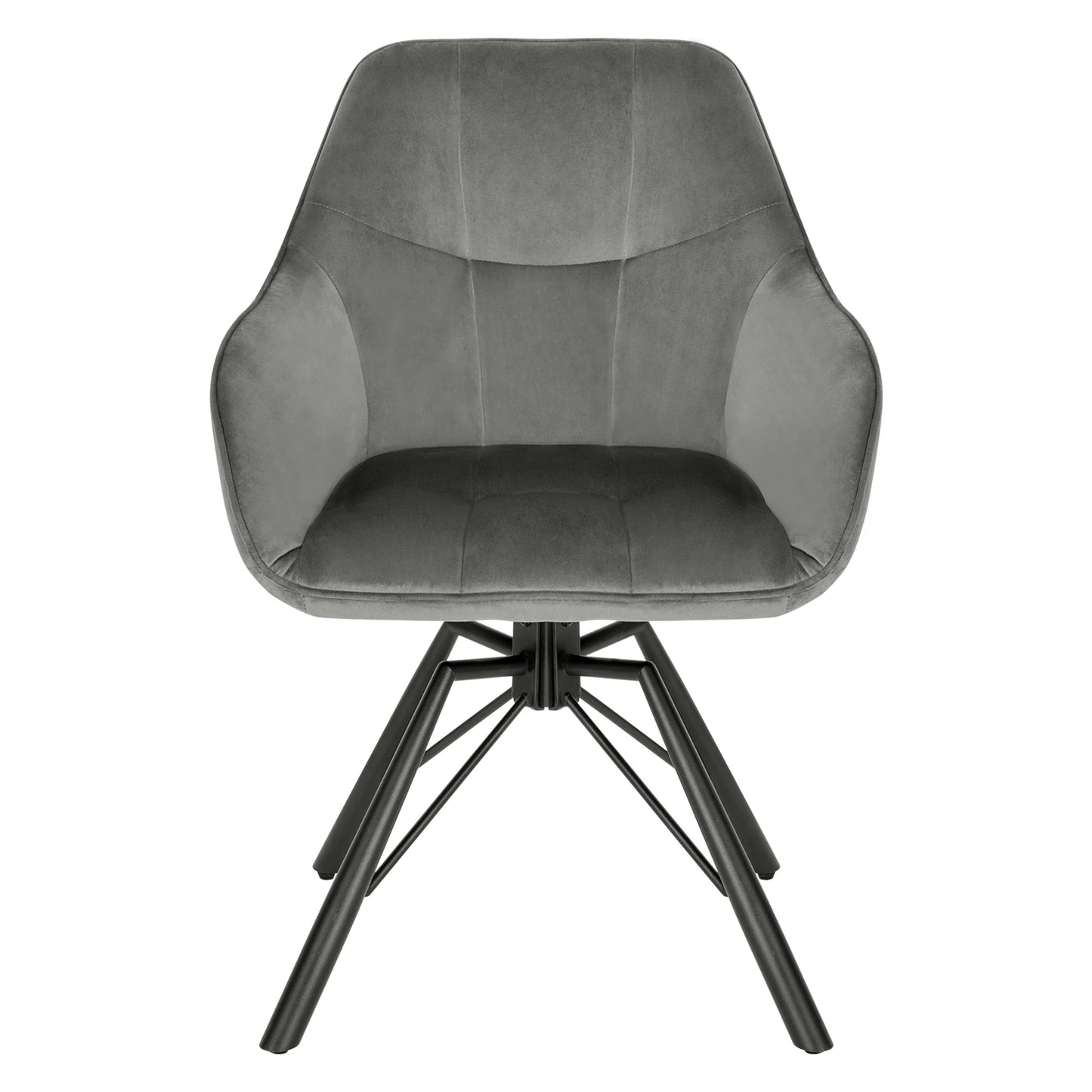 Chaise de salle à manger pivotante 2 pcs – Chaise de cuisine rembourrée confortable avec accoudoirs et dossier