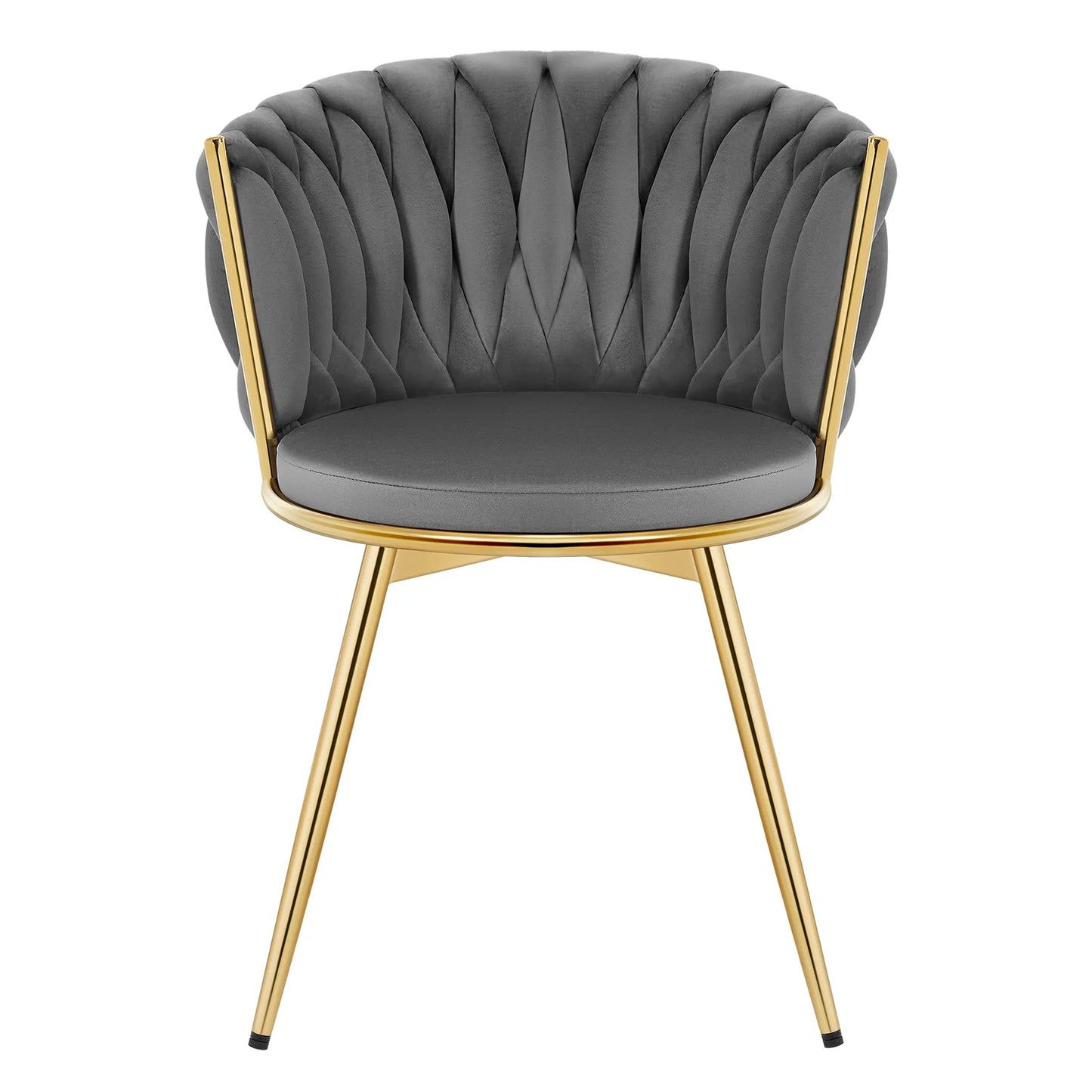 2 PCS Chaises de Salle à Manger Pivotantes en Velours avec Pieds Métalliques – Chaise Ergonomique Rotative pour Salon et Salle à Manger