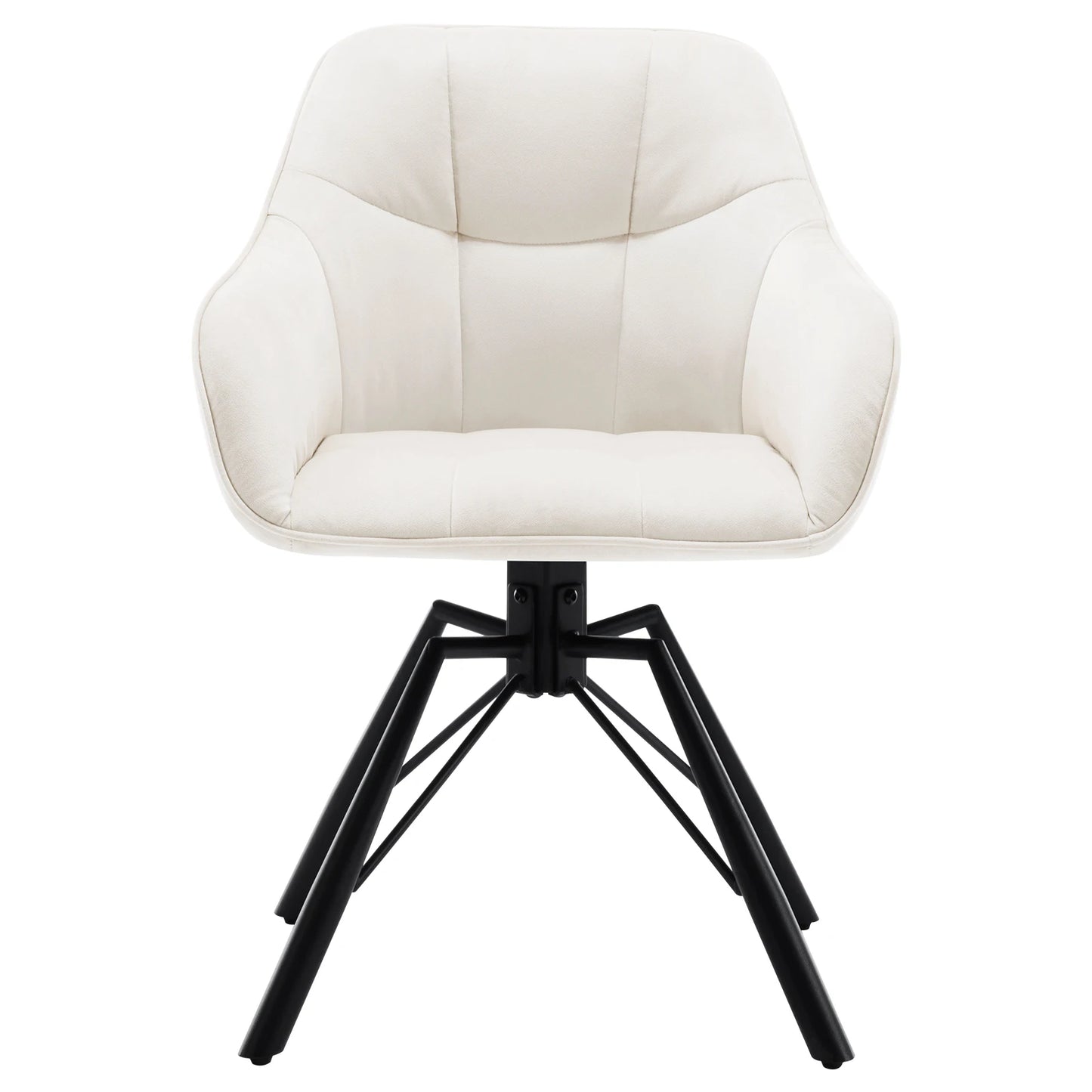 Chaise de salle à manger pivotante 2 pcs – Chaise de cuisine rembourrée confortable avec accoudoirs et dossier