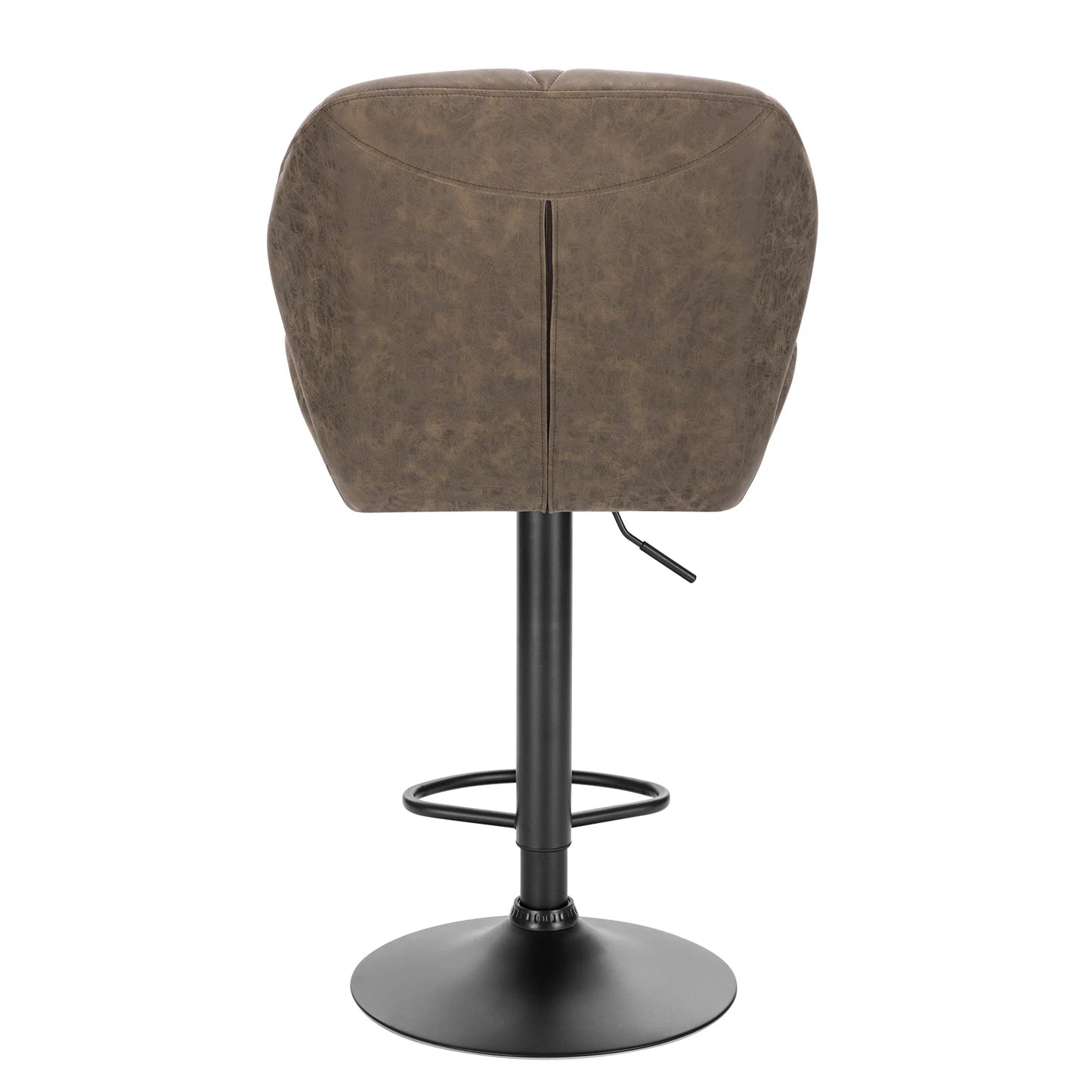 Lot de 2 tabourets de bar réglables avec assise pivotante, repose-pieds en acier