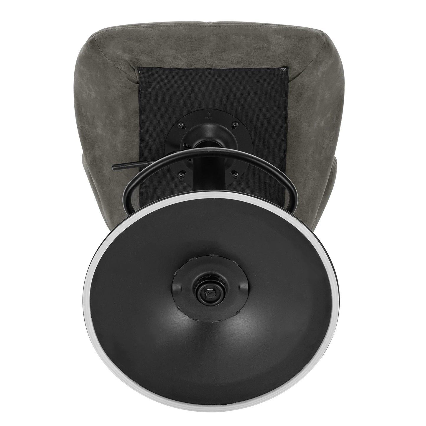 Lot de 2 tabourets de bar réglables avec assise pivotante, repose-pieds en acier