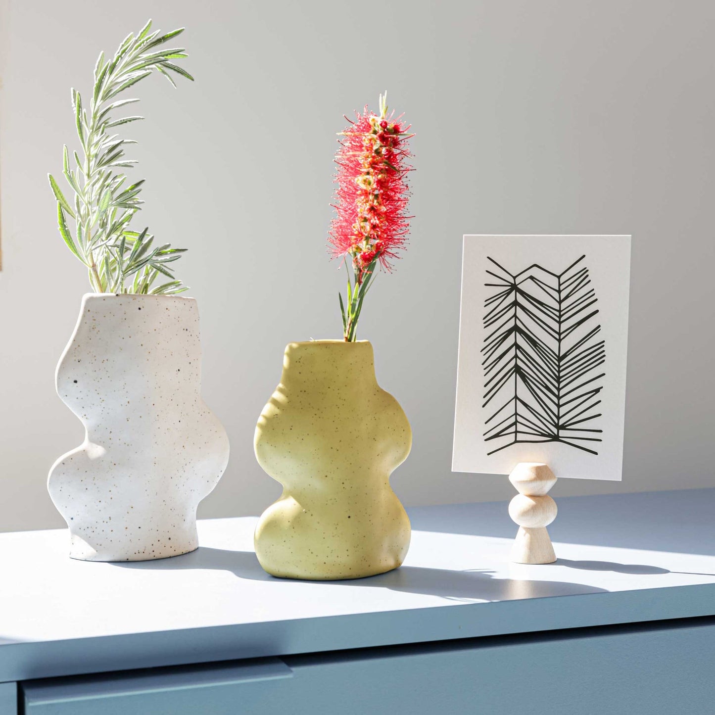 Vase Fluxo moyen en céramique blanche