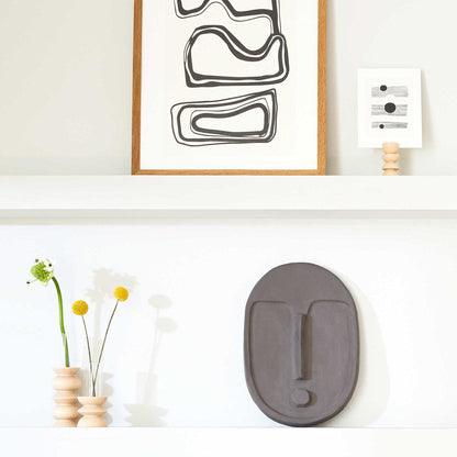 Vase Totem moyen Nº 5 en bois de hêtre et verre